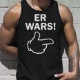 He Wars Saying Comic Hand Fun Tank Top Geschenke für Ihn