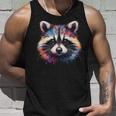 Watercolor Raccoon Kids Tank Top - Modern Collarless Tee Gifts for Him