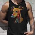 Whippet Dog Motif Pet Illustration Colourful Whippet Tank Top Geschenke für Ihn