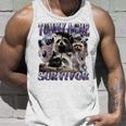 Belly Pain Survivor Raccoon Tank Top Geschenke für Ihn