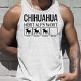 Chihuahua Hört Auf Wort Chihuahua Gray Tank Top Geschenke für Ihn