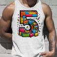 Children's 5Th Birthday With Building Blocks Idea Tank Top Geschenke für Ihn