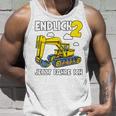 Children's Digger 2 Years Construction Site 2Nd Birthday Boys Tank Top Geschenke für Ihn