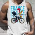 France Bicycle And Baguette Breton Stripes Rooster Tank Top Geschenke für Ihn