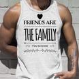 Friends Are The Family You Choose Amazing Heart Gray Tank Top Geschenke für Ihn