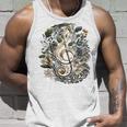 Musician Golden Treble Clef Music Illustration Tank Top Geschenke für Ihn