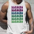 Retro READING Teacher Libraries Vibes Reading Teach Tank Top Gifts for Him