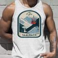 Ski Saalbach Retrointage Style Saalbach Skiing Gray Tank Top Geschenke für Ihn