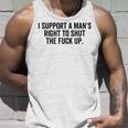 I Support A Man's Right To Hold The Damn Flap Feminist Tank Top Geschenke für Ihn