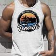 Teneriffa Puerto De La Cruz With Coordinates Gray Tank Top Geschenke für Ihn