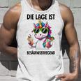 With Unicorn Motif Tank Top Geschenke für Ihn