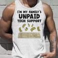 I Am The Unpaid Technical Support My Family Nerd Geek It Computer Gray Tank Top Geschenke für Ihn