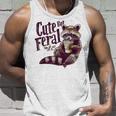 Vintage Raccoon Loves Coffee Tank Top - Cute & Playful Design Gifts for Him