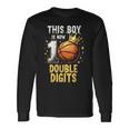 10Th Birthday Boys This Boy Double Digits Ten Year Old Long Sleeve T-Shirt Gifts ideas