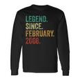 17 Years Old Legend Since February 2008 17Th Birthday Long Sleeve T-Shirt Gifts ideas