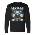 1985 Birthday Man 40Th Decoration 40S 40Th Birthday Langarmshirts Geschenkideen