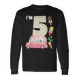 5Th Birthday Crew Ice Cream Truck I'm 5 Bday Ice Cream Party Camiseta de manga larga Ideas de regalos