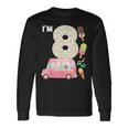 8Th Birthday Crew Ice Cream Truck I'm 8 Bday Ice Cream Party Camiseta de manga larga Ideas de regalos
