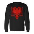 Albanian Flag Albania Eagle Shqip Shqiponja Albania Langarmshirts Geschenkideen