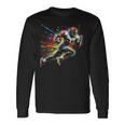 American Football Player Paint Long Sleeve T-Shirt Gifts ideas