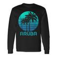 Aruba Vintage Souvenir Pride Palm Trees Surfer Beach Long Sleeve T-Shirt Gifts ideas