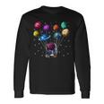 Astronauta Globos Planetasentilador Sistema Solar Camiseta de manga larga Ideas de regalos
