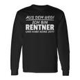 Aus Dem Weg Ich Bin Rentner Und Habe Keine Zeit Langarmshirts Geschenkideen