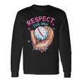 Baseball Drip For Boys Ice Cream Respect The Drip Baseball Long Sleeve T-Shirt Gifts ideas