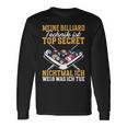 Billiard Technique Is Top Secret Langarmshirts Geschenkideen