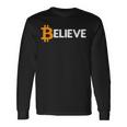 Bitcoin Logo Believeintage Btc Cryptocurrency Trader Langarmshirts Geschenkideen