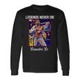 Bjj Legends Never Die Bjj Gi Brasileño Jiu Jitsu Camiseta de manga larga Ideas de regalos