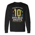 This Boy Is Now 10 Double Digits Crown 10Th Birthday Fiesta Long Sleeve T-Shirt Gifts ideas