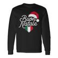 Buon Natale Italian Christmas Christmas Italy Flag Heart Langarmshirts Geschenkideen