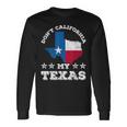 Californie Texas Dictons Patriotique Fierté Texan T-shirt à manches longues Idées cadeaux
