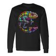 Chameleon Animal Graphic Illustration Chameleon Langarmshirts Geschenkideen