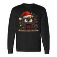 Christmas Grumpy Angry Cat Naughty Fairy Lights Langarmshirts Geschenkideen