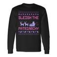 Christmas Sleigh The Patriarchy Feminist Feminism Deer Xmas Langarmshirts Geschenkideen