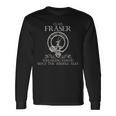 Clan Fraser Of Lovat Tartan Crest Thistle Vintage Long Sleeve T-Shirt Gifts ideas