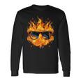 Cool Fire And Flames Glasses Langarmshirts Geschenkideen