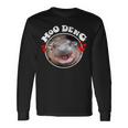 Cute Baby Hippo Moo Deng Bouncy Pig In Thai Hippopotamus Long Sleeve T-Shirt Gifts ideas