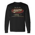 Das Ist Ein Adams Ding Das Würdest Du Nicht Verstehen Adams Name Langarmshirts Geschenkideen