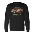 Das Ist Ein Alexander Ding Das Würdest Du Nicht Verstehen Alexander Name Langarmshirts Geschenkideen