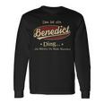 Das Ist Ein Benedict Ding Das Würdest Du Nicht Verstehen Benedict Name Langarmshirts Geschenkideen