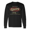 Das Ist Ein Blessing Ding Das Würdest Du Nicht Verstehen Blessing Name Langarmshirts Geschenkideen