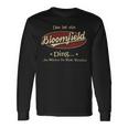 Das Ist Ein Bloomfield Ding Das Würdest Du Nicht Verstehen Bloomfield Name Langarmshirts Geschenkideen