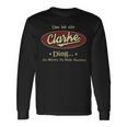 Das Ist Ein Clarke Ding Das Würdest Du Nicht Verstehen Clarke Name Langarmshirts Geschenkideen