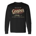 Das Ist Ein Cooper Ding Das Würdest Du Nicht Verstehen Cooper Name Langarmshirts Geschenkideen