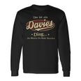 Das Ist Ein Davies Ding Das Würdest Du Nicht Verstehen Davies Name Langarmshirts Geschenkideen