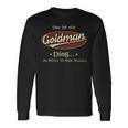 Das Ist Ein Goldman Ding Das Würdest Du Nicht Verstehen Goldman Name Langarmshirts Geschenkideen