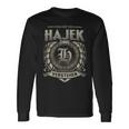 Das Ist Ein Hajek Ding Hajek Name Langarmshirts Geschenkideen